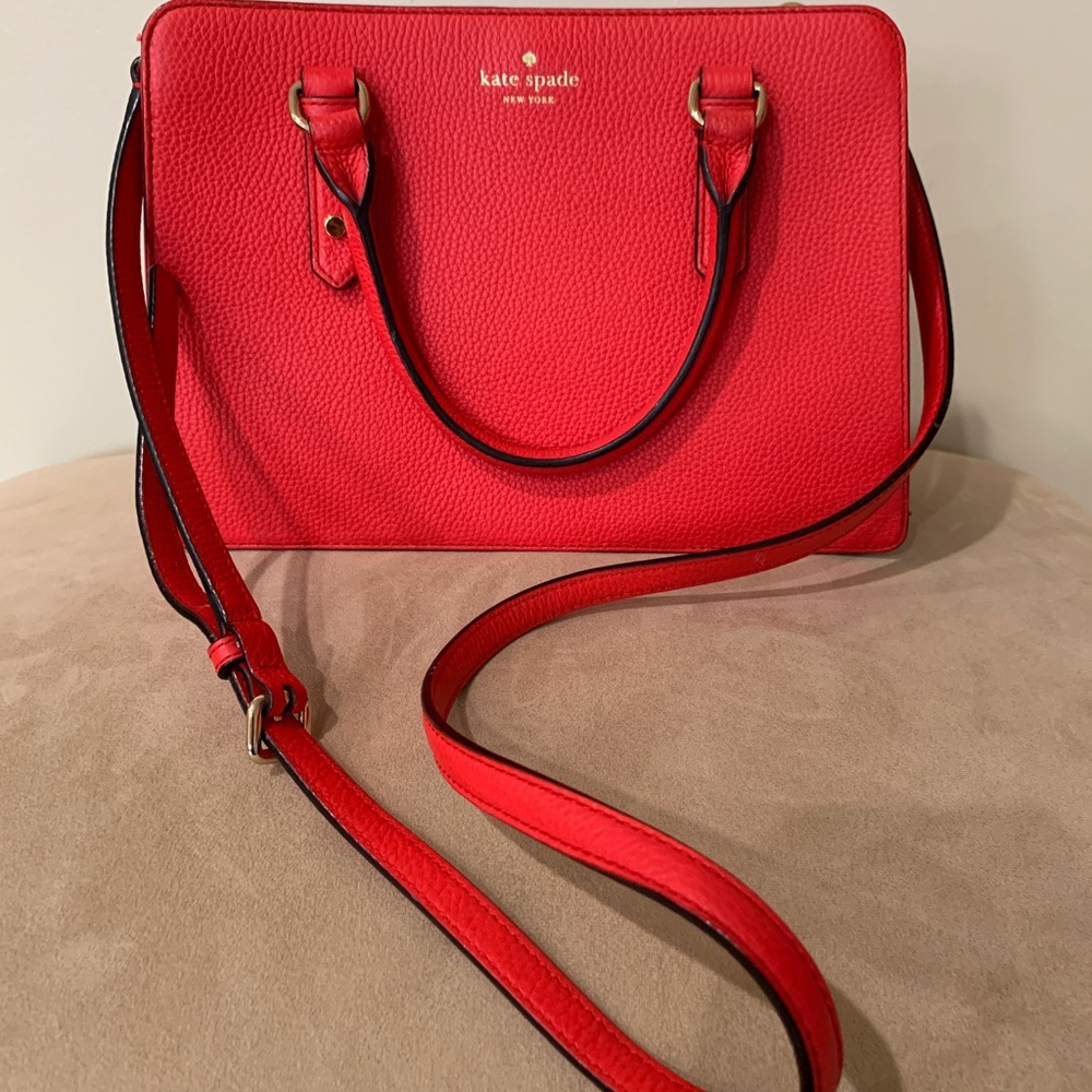Kate Spade Red Lise Bag- Crossbody and Top Handle